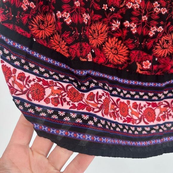 Old Navy Blouse floral group career vacation Size Large Chambray Mixed Print - Picture 10 of 15